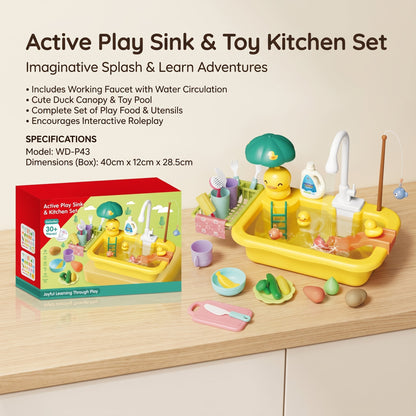 Kids Kitchen Sink Play Set