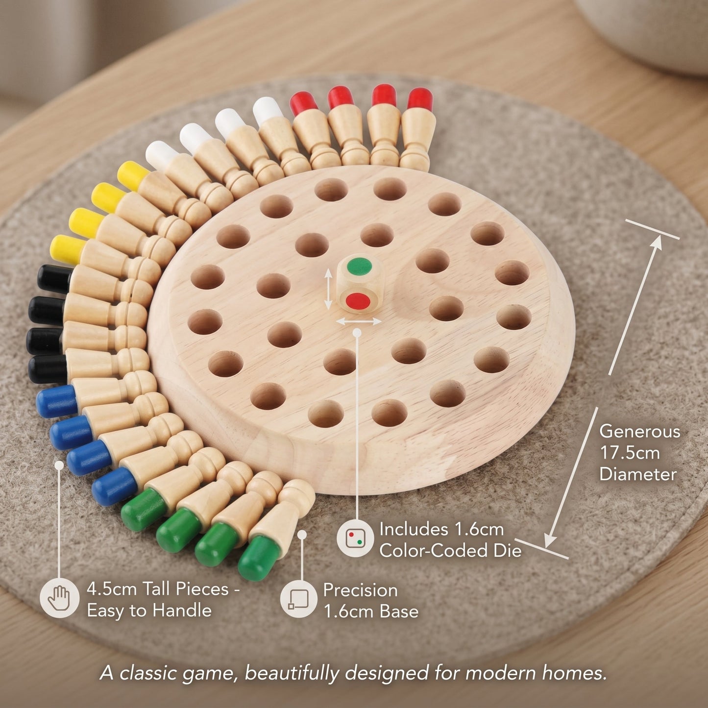 Wooden Memory Chess Game