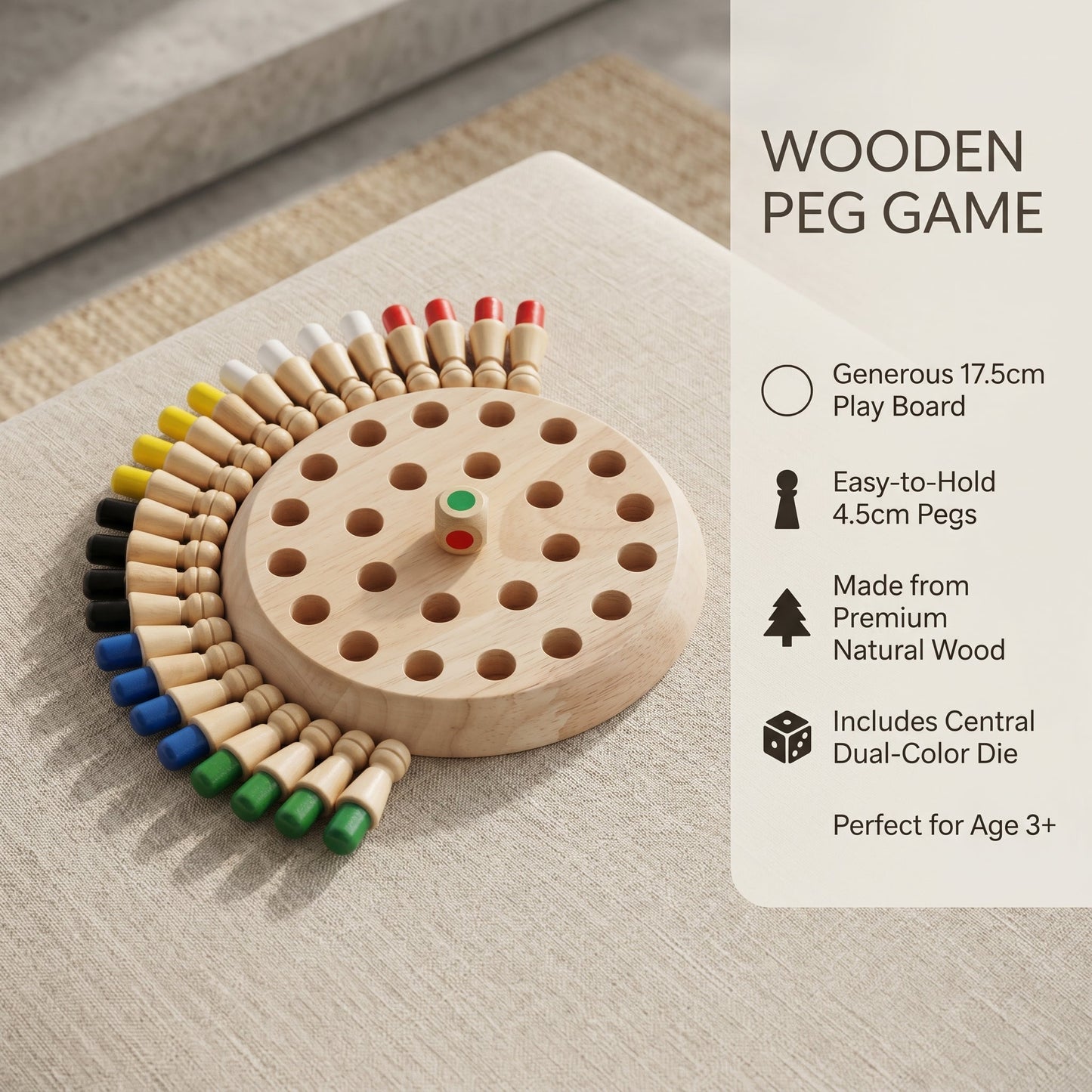 Wooden Memory Chess Game