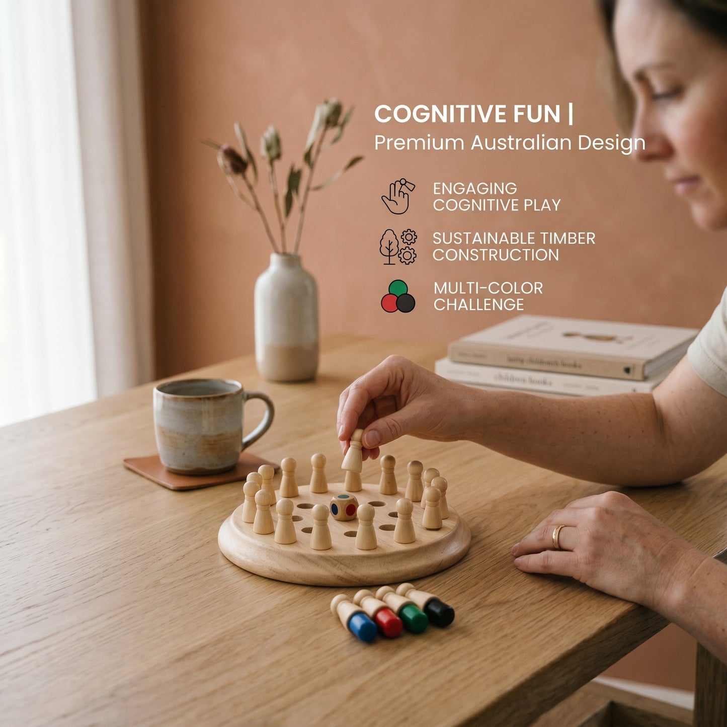 Wooden Memory Chess Game