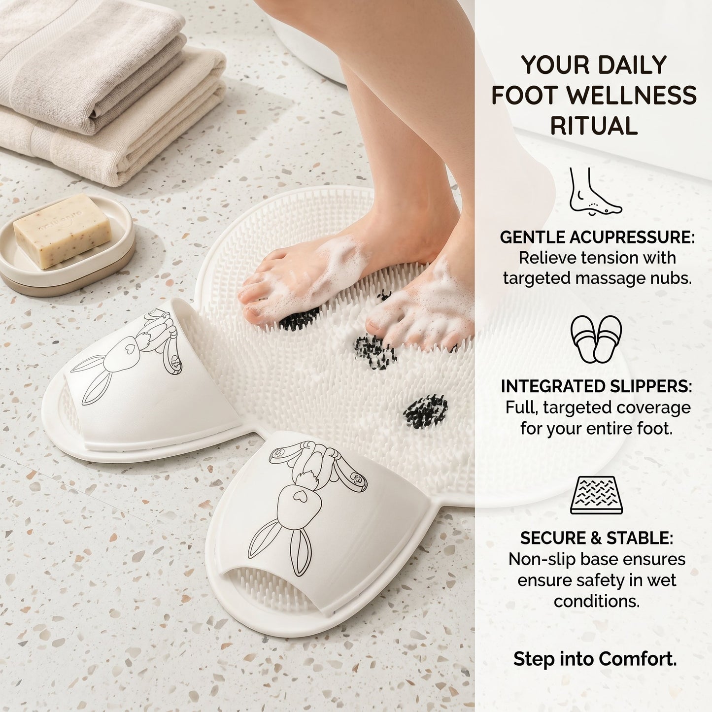 Silicone Foot Scrubber Mat