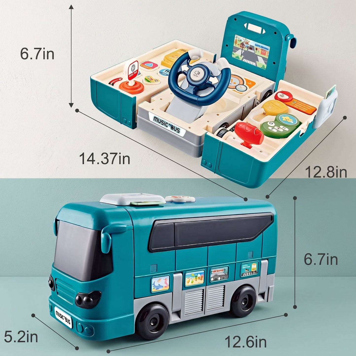 Interactive School Bus Driving Toy