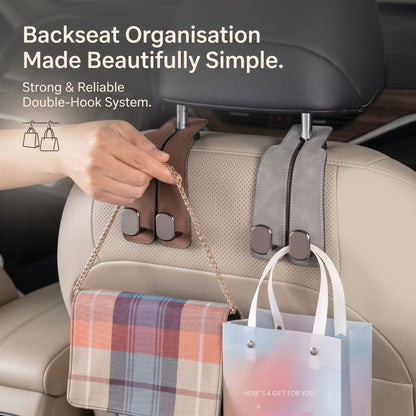 Leather Car Headrest Hooks