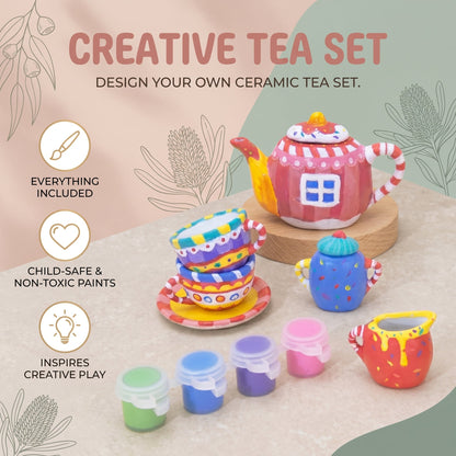 DIY Tea Set Painting Kit 13PCS