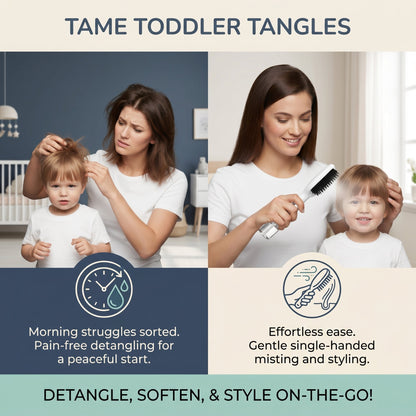 Kids Spray Hair Brush for Easy Detangling