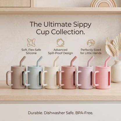 Toddler Silicone Straw Cup with Handles