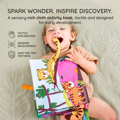 3D Animal Tails Sensory Cloth Book