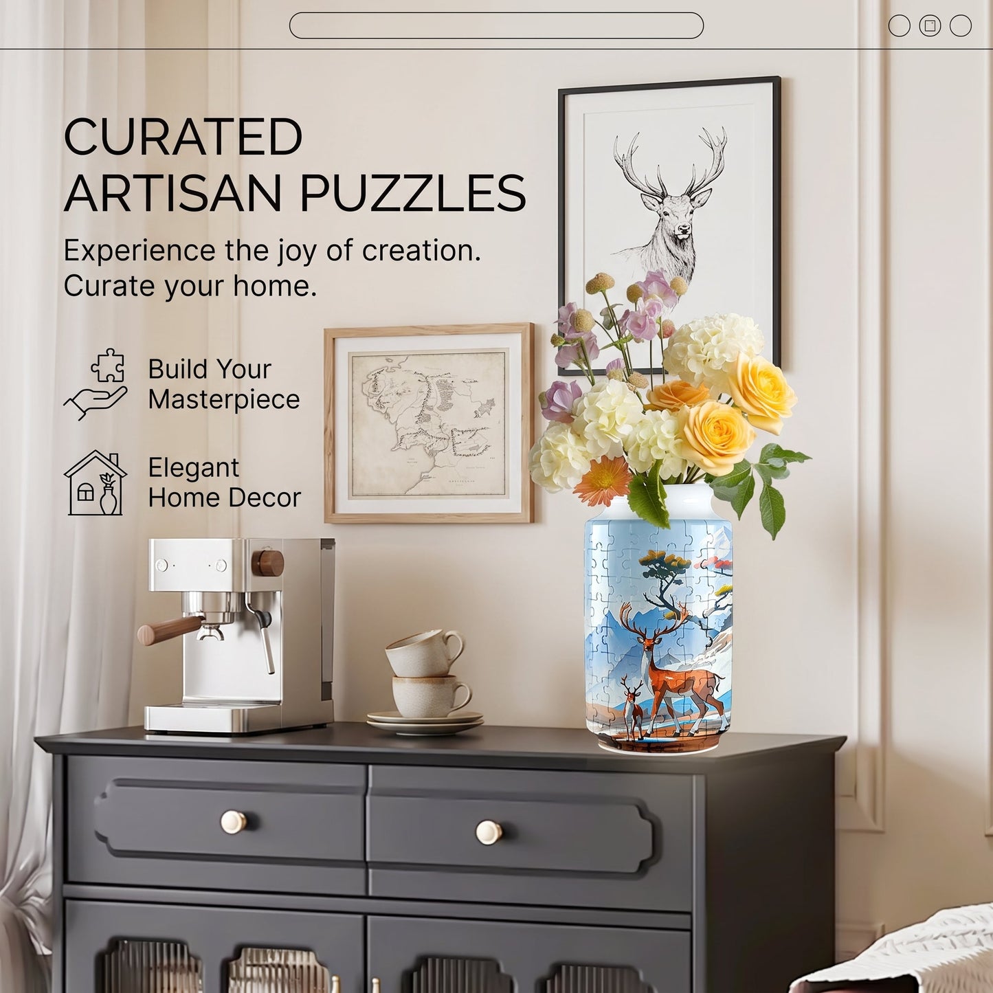3D Puzzle Flower Vase (162 Pieces)