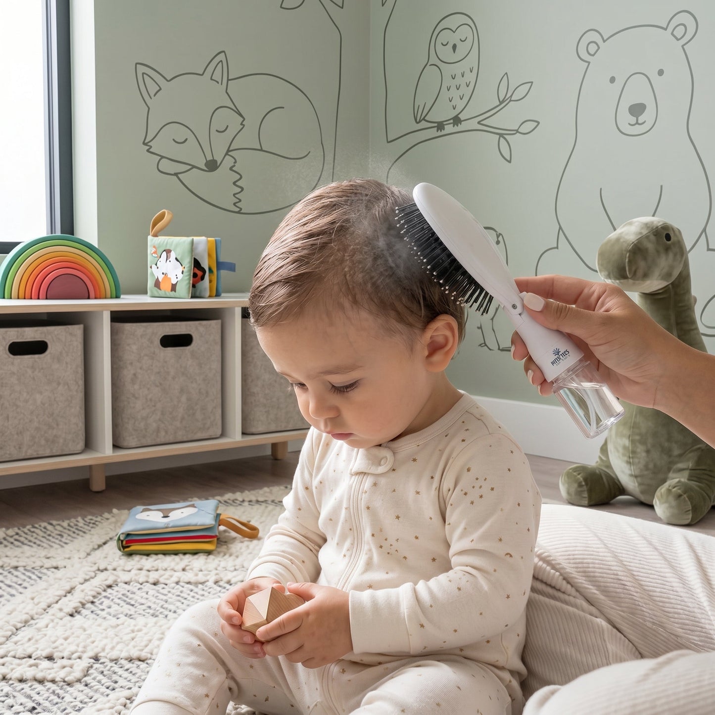 Kids Spray Hair Brush for Easy Detangling