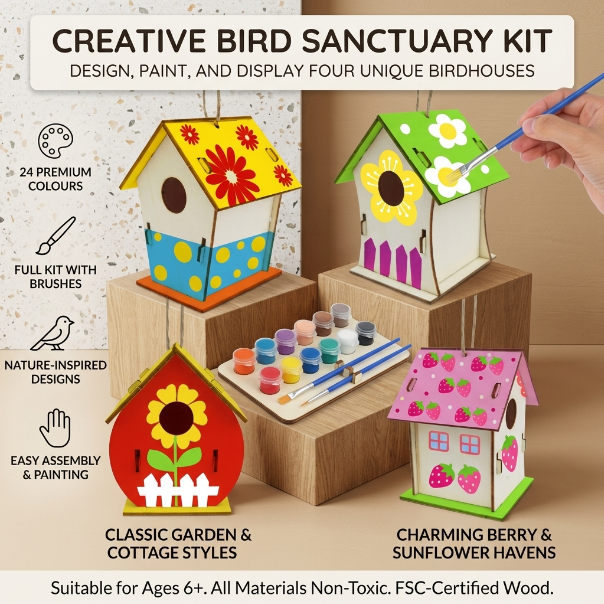 DIY Birdhouse Painting Kit