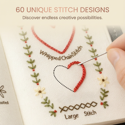 Embroidery Stitch Book for Moms and Kids