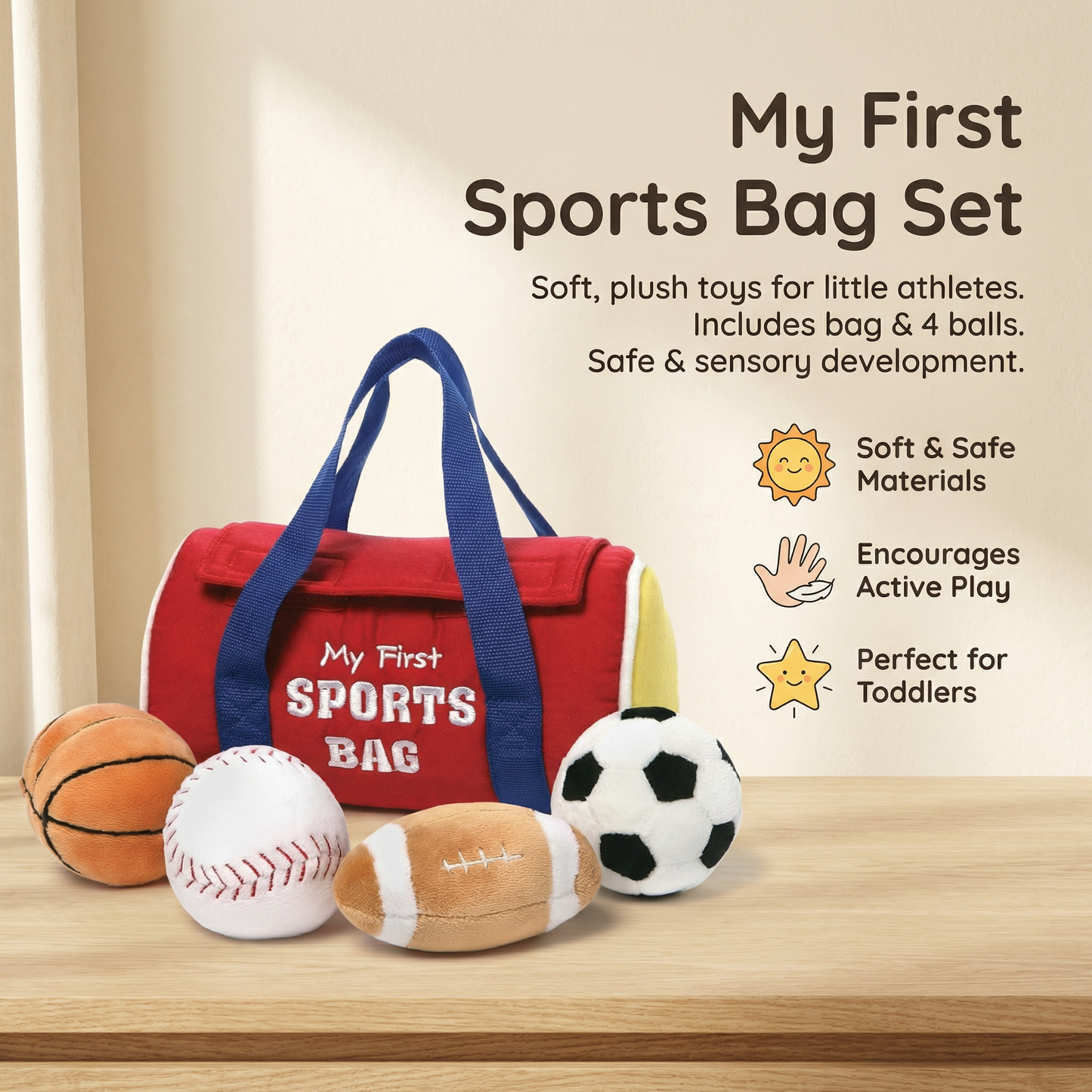 My First Sports Plush Bag