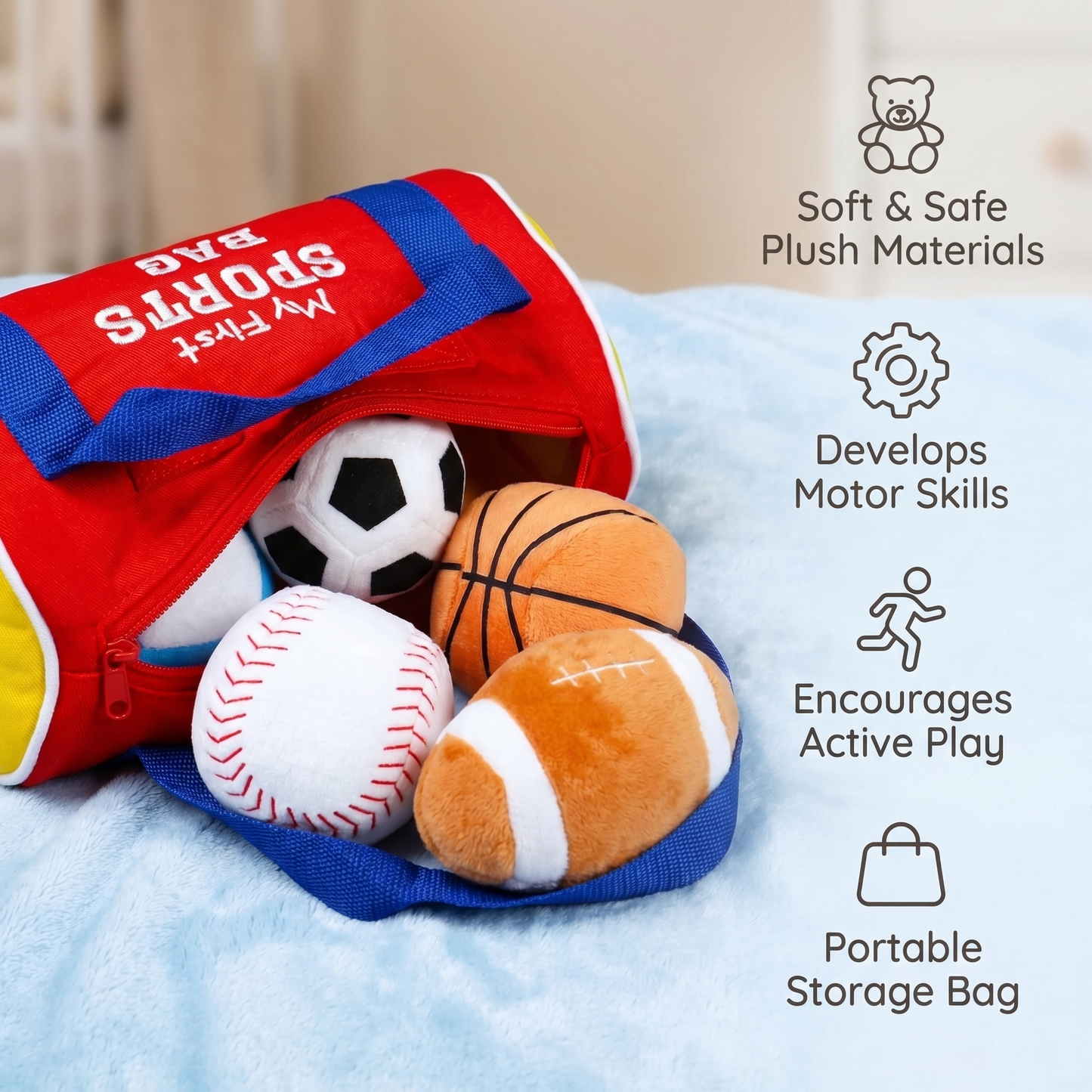 My First Sports Plush Bag