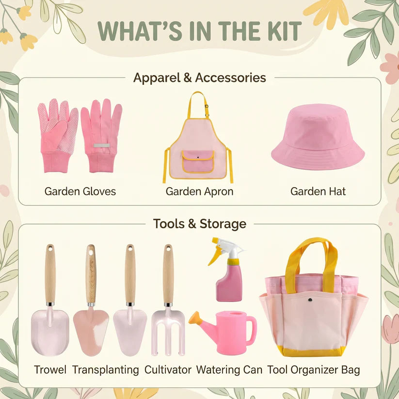 Kids Gardening Tool Set with Bag