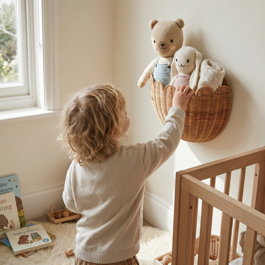Nursery Wall Basket for Plush Toys
