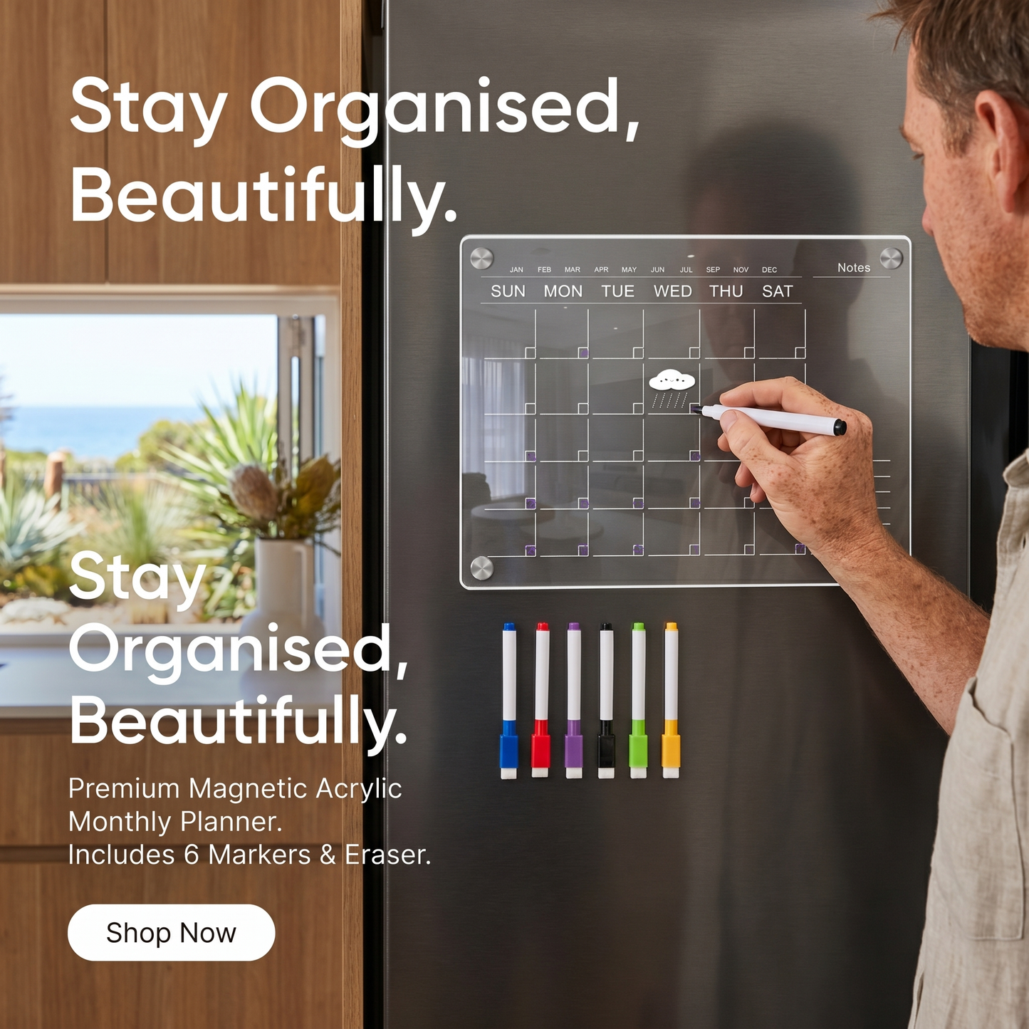 Magnetic Family Calendar Planner