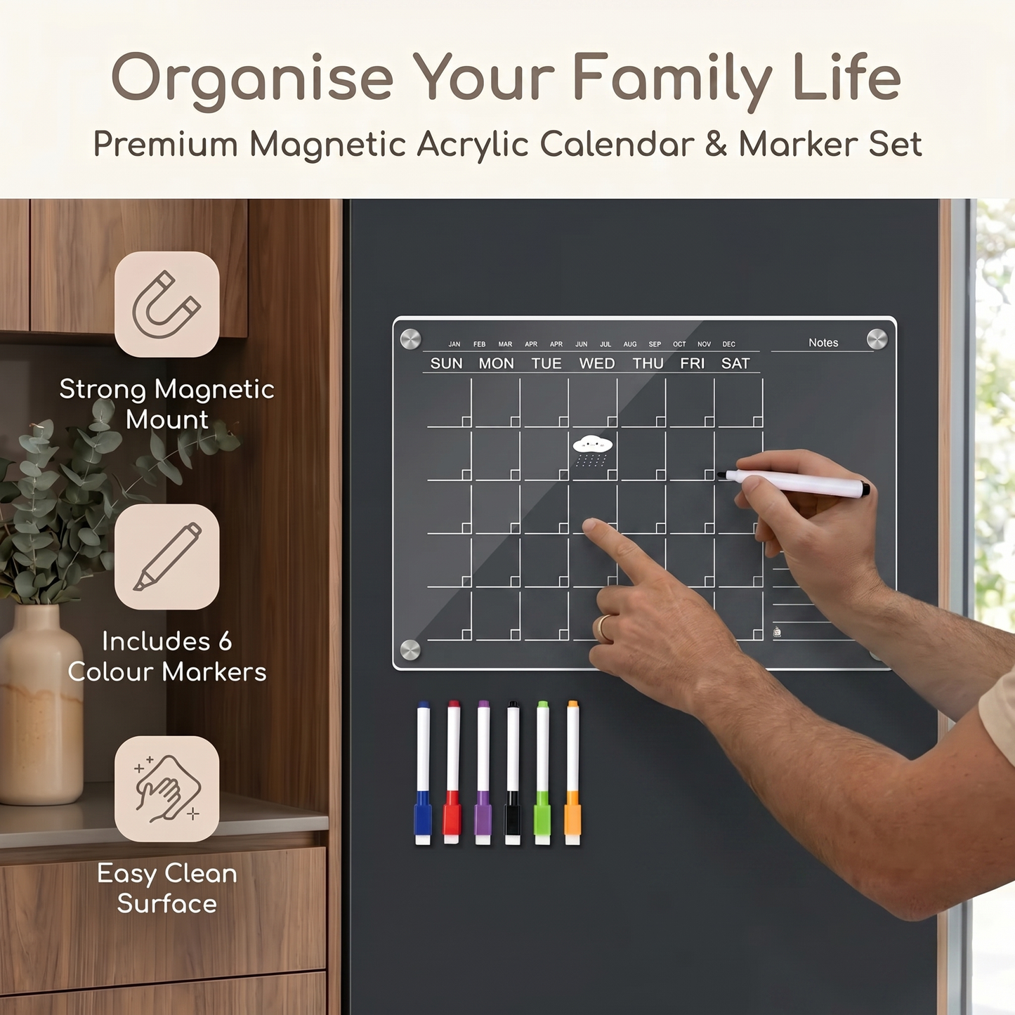 Magnetic Family Calendar Planner