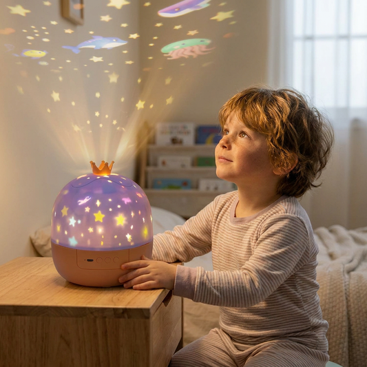 2-in-1 Calming Night Light for Kids with Projector