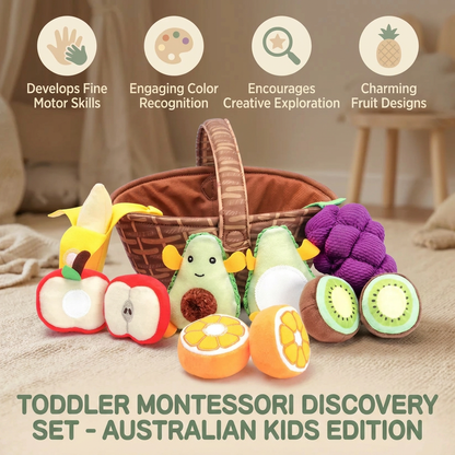 Fruit Friends Plush Activity Basket