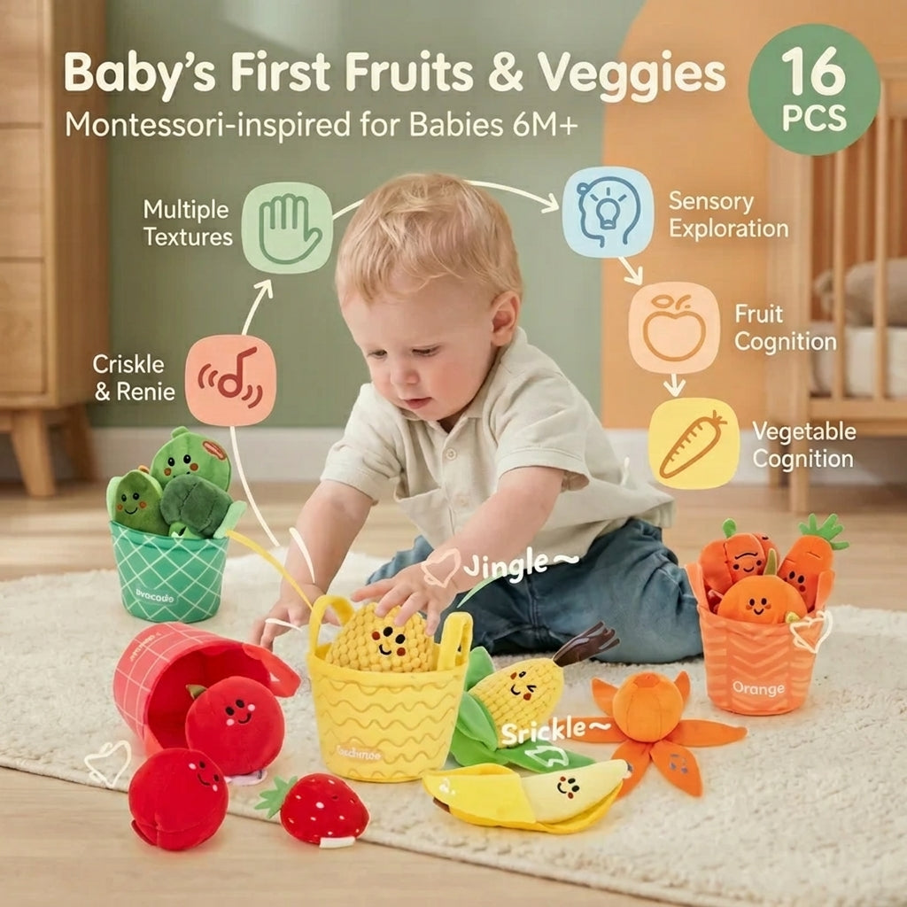 Fruit and Vegetable Sorting Toy Set