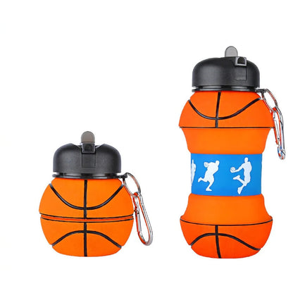 Foldable Silicone Soccer Water Bottle