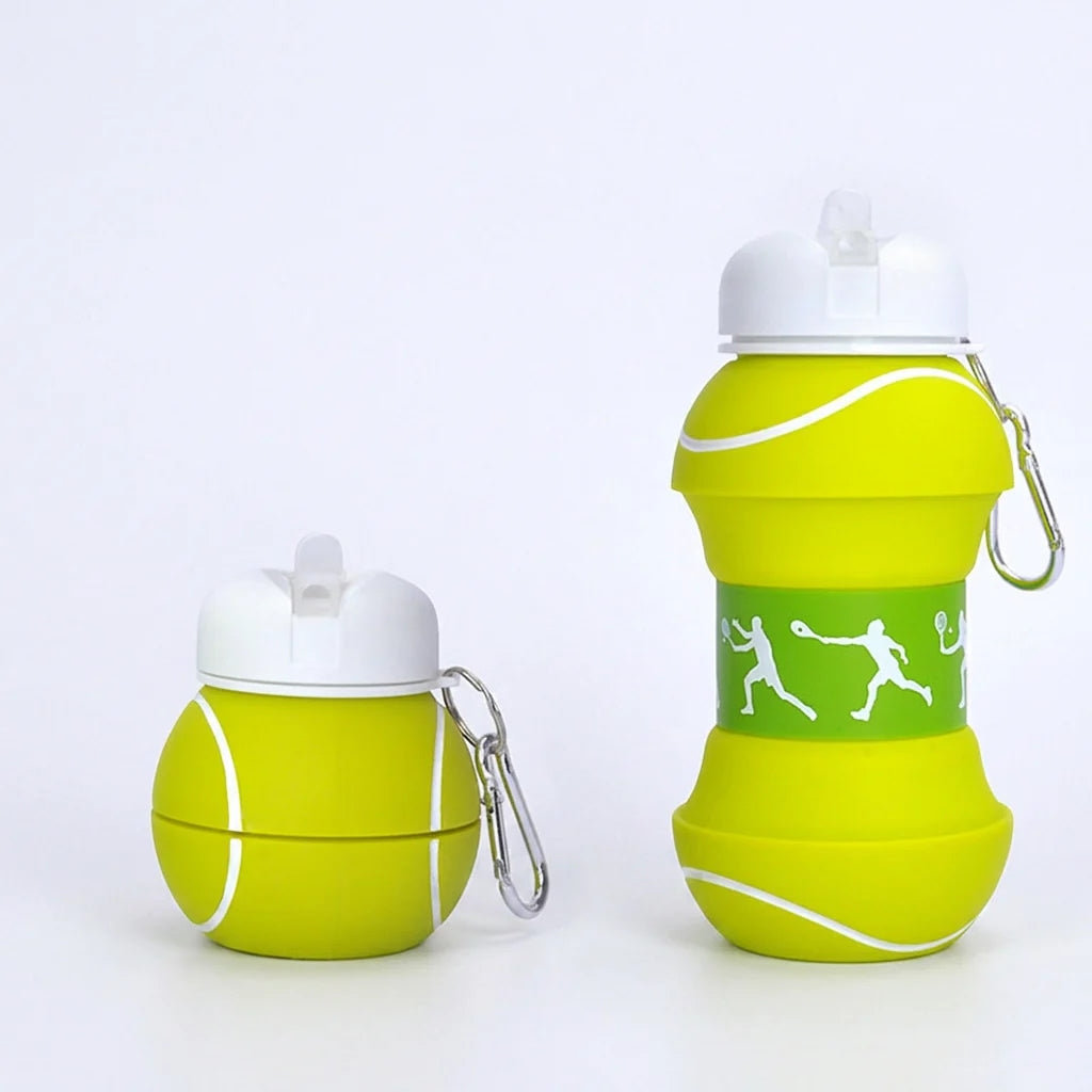 Foldable Silicone Soccer Water Bottle