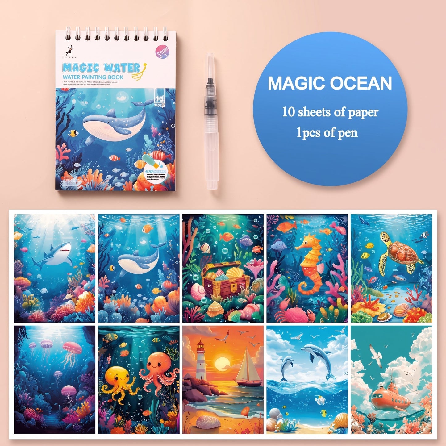Reusable Watercolour Painting Book