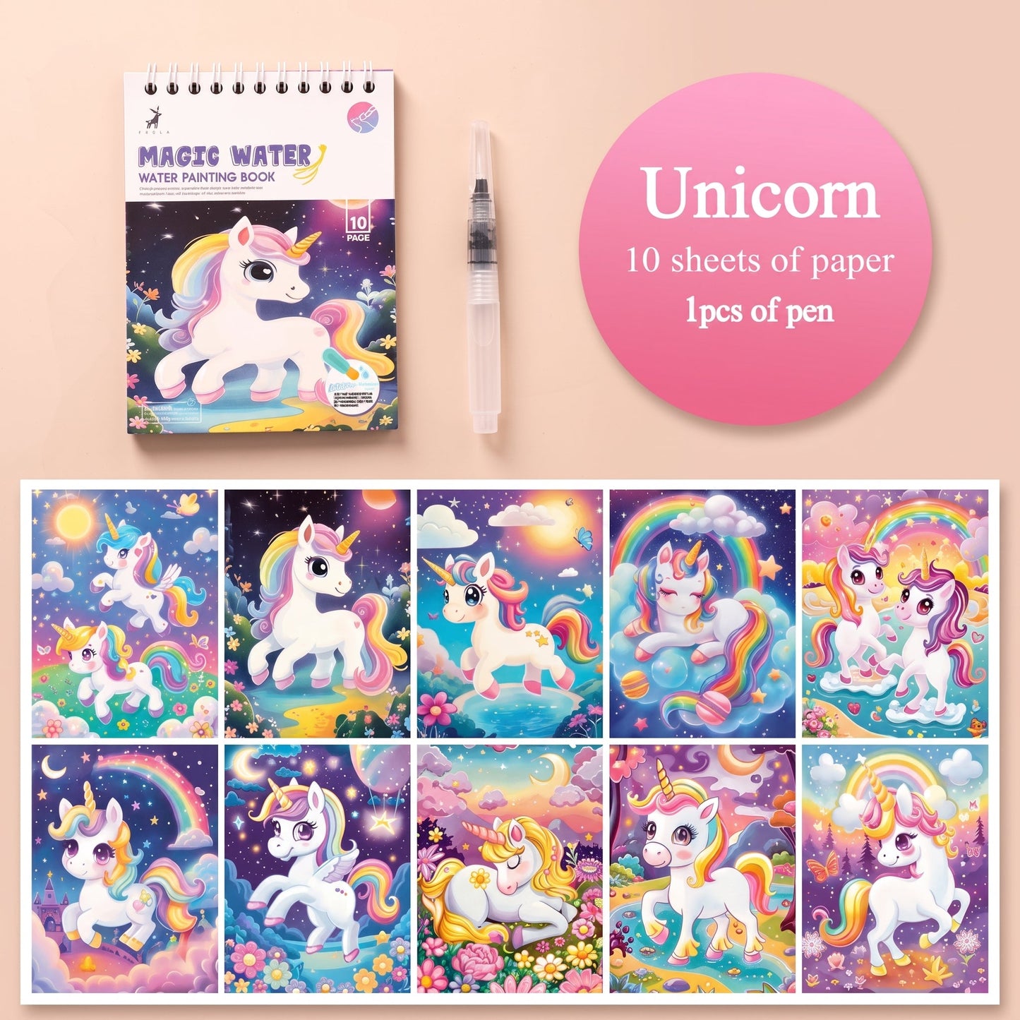 Reusable Watercolour Painting Book
