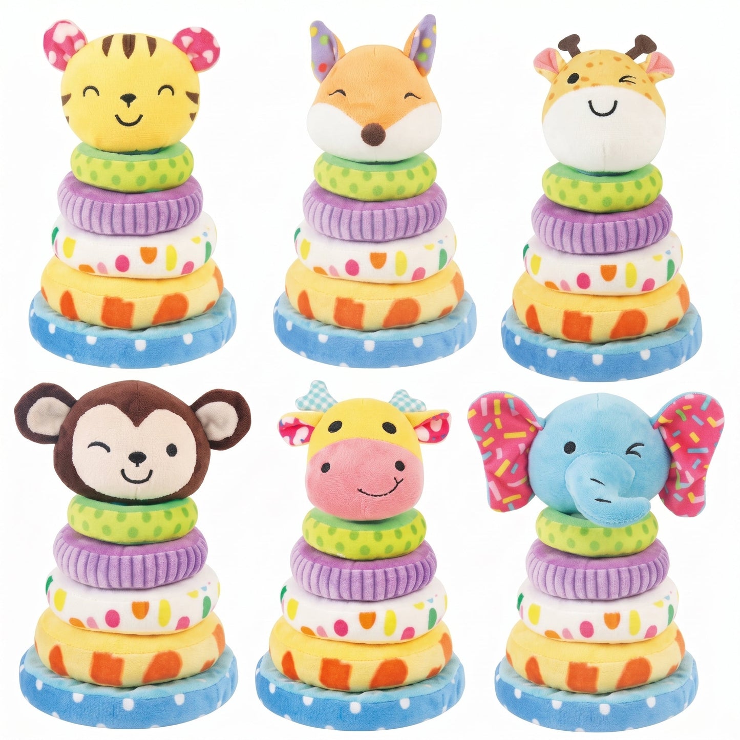 Rainbow Stacking Plush Toy