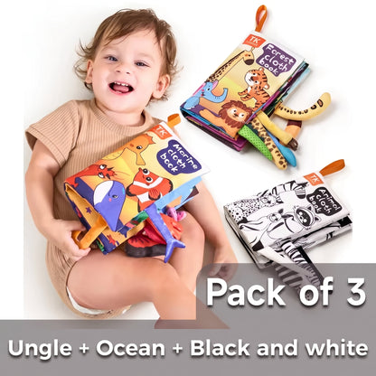 3D Animal Tails Sensory Cloth Book