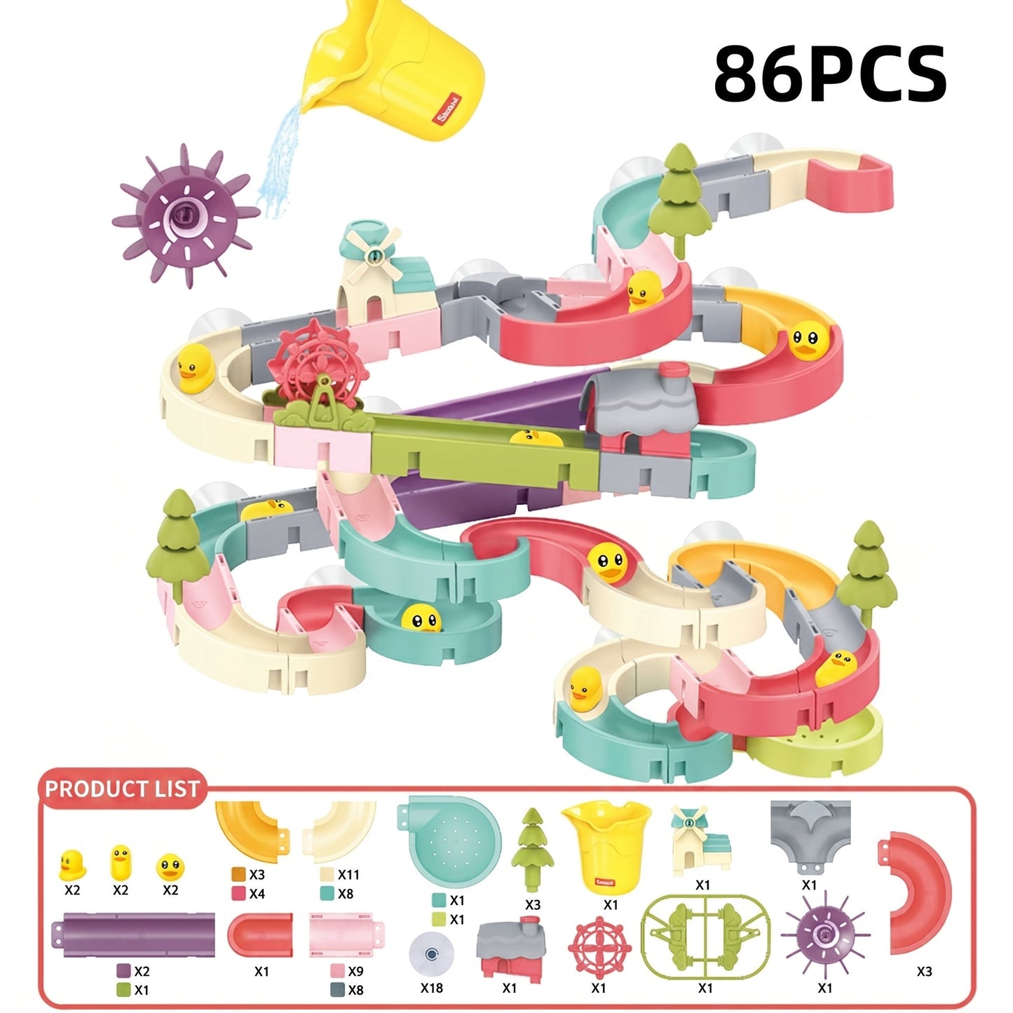Bath Marble Run Set