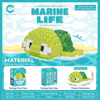 Sea Animal Micro Bricks Set