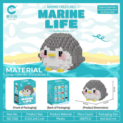 Sea Animal Micro Bricks Set