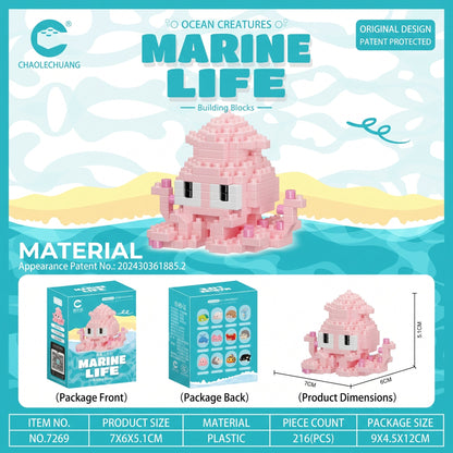 Sea Animal Micro Bricks Set