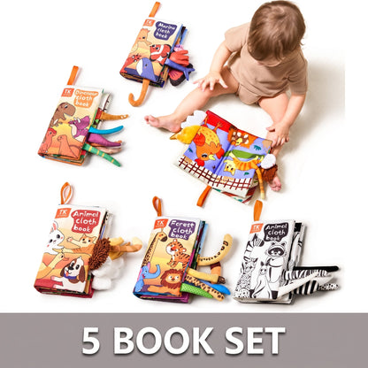 3D Animal Tails Sensory Cloth Book