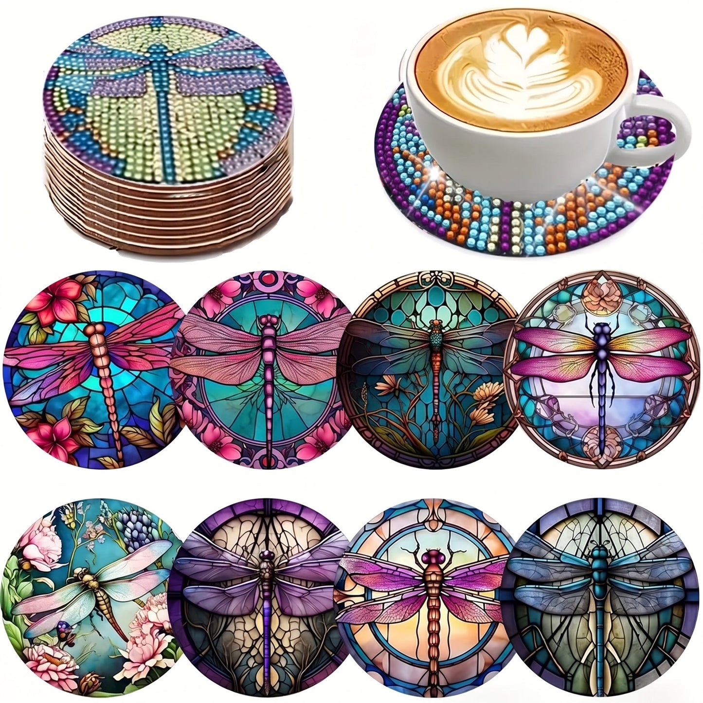 DIY Diamond Painting Mandala Coaster Kit