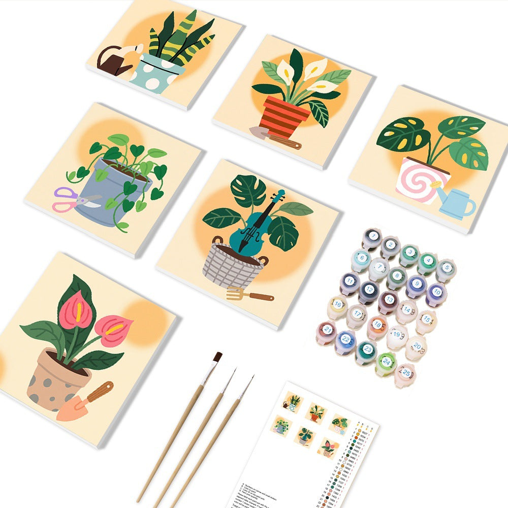 DIY Paint By Numbers Kit(6 Canvas)