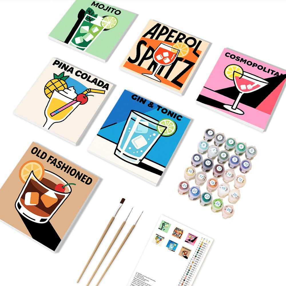 DIY Paint By Numbers Kit(6 Canvas)