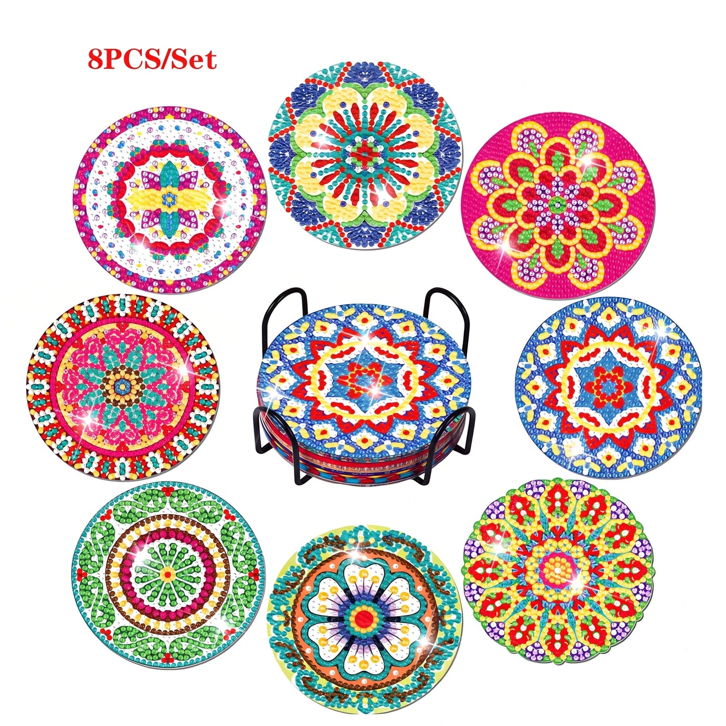 DIY Diamond Painting Mandala Coaster Kit