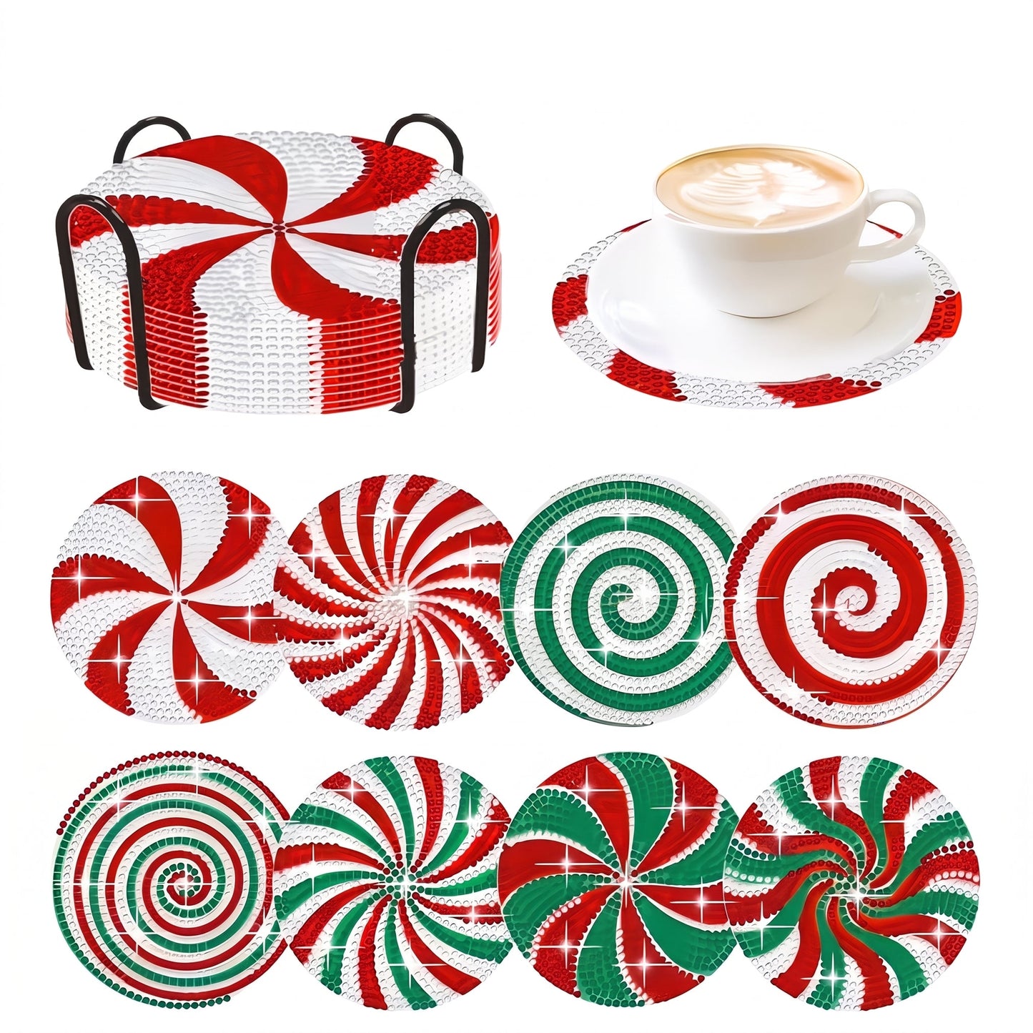 DIY Diamond Painting Mandala Coaster Kit