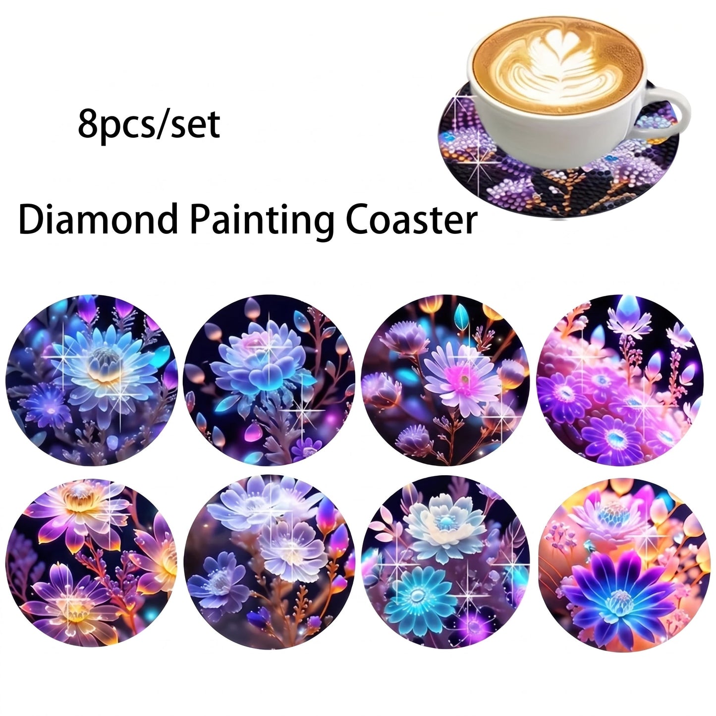 DIY Diamond Painting Mandala Coaster Kit