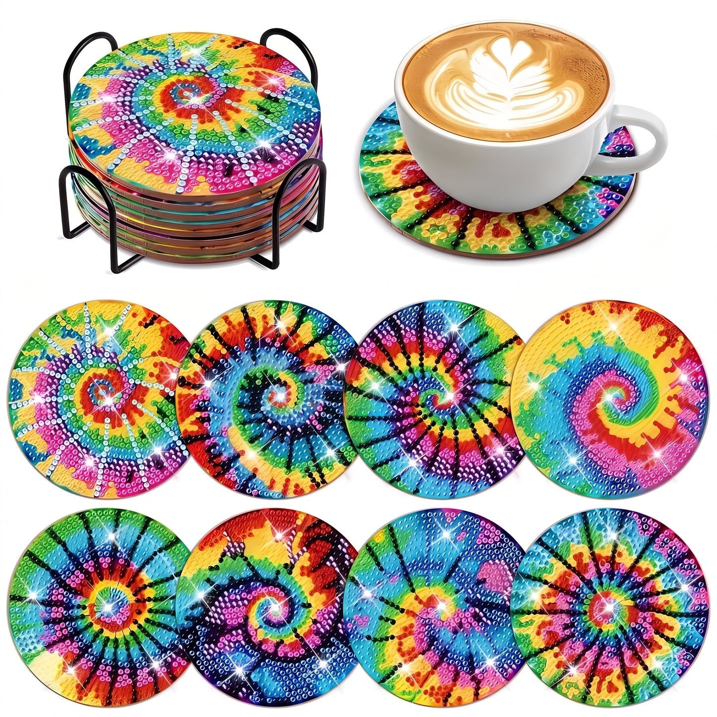 DIY Diamond Painting Mandala Coaster Kit