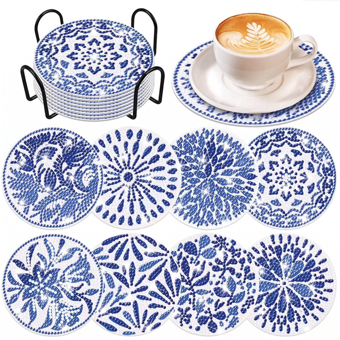 DIY Diamond Painting Mandala Coaster Kit