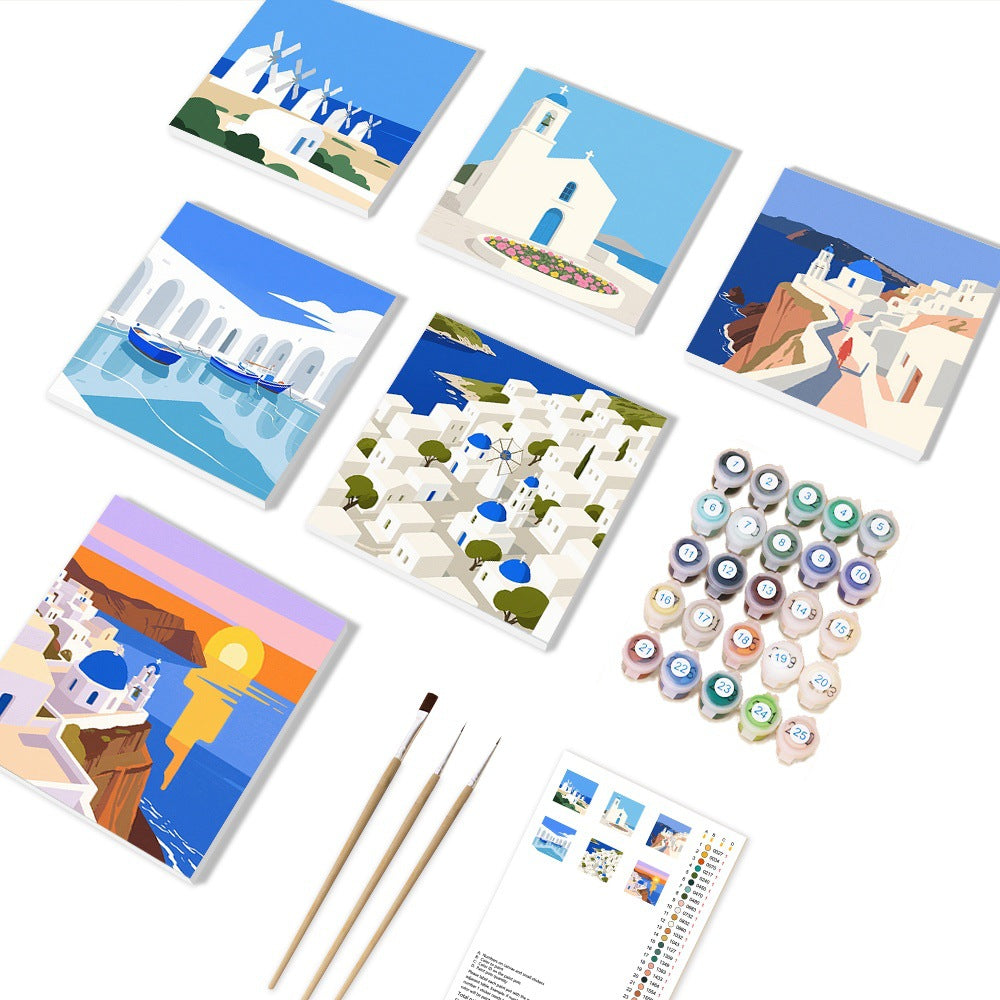 DIY Paint By Numbers Kit(6 Canvas)