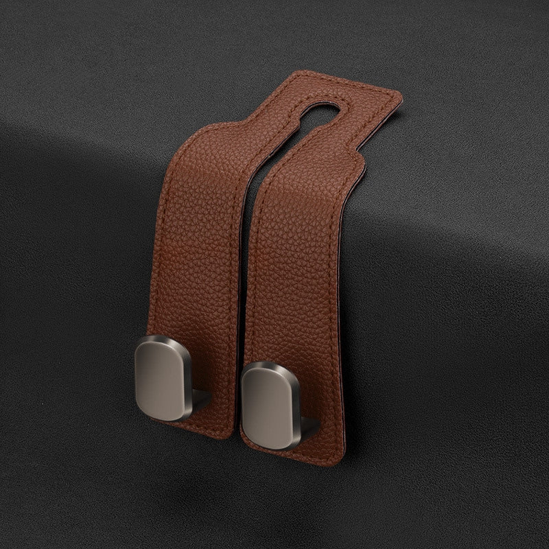 Leather Car Headrest Hooks