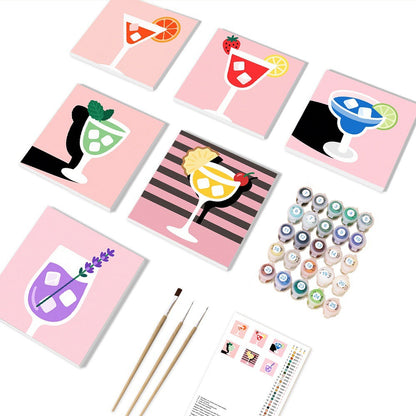 DIY Paint By Numbers Kit(6 Canvas)