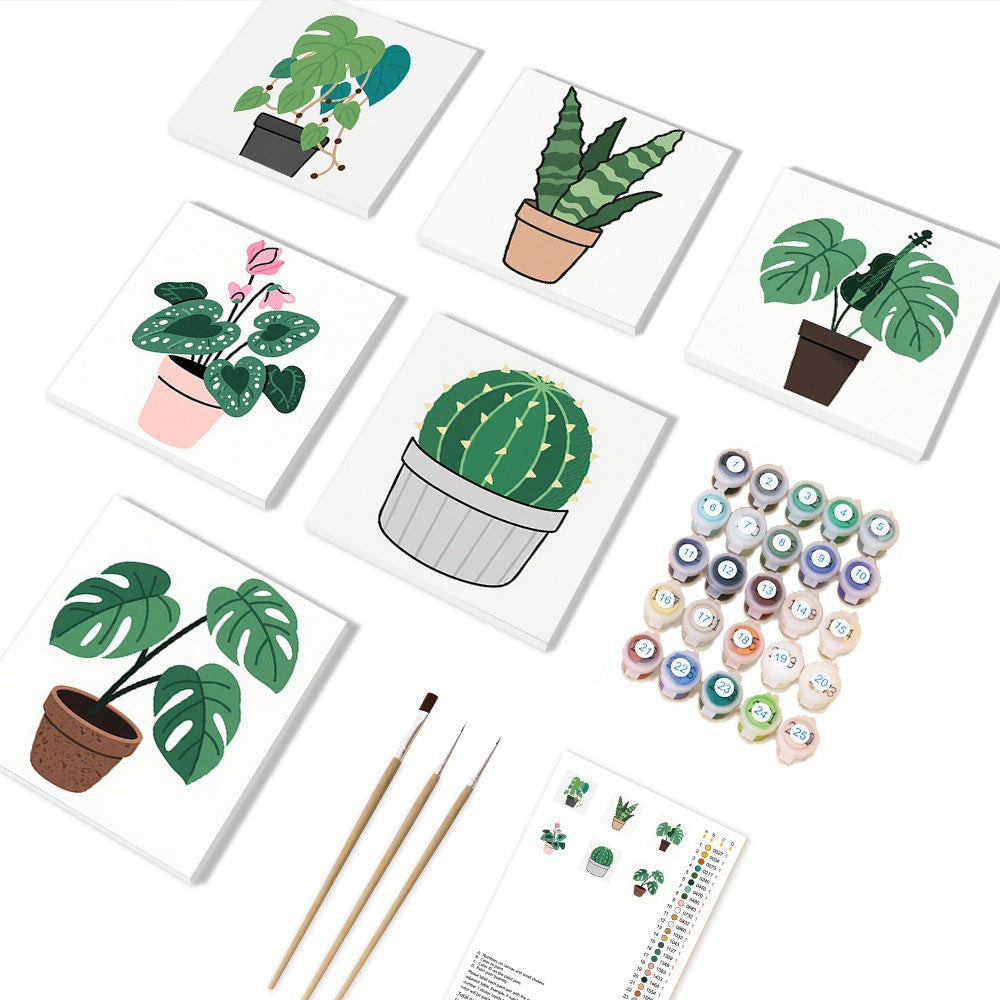 DIY Paint By Numbers Kit(6 Canvas)