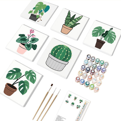 DIY Paint By Numbers Kit(6 Canvas)