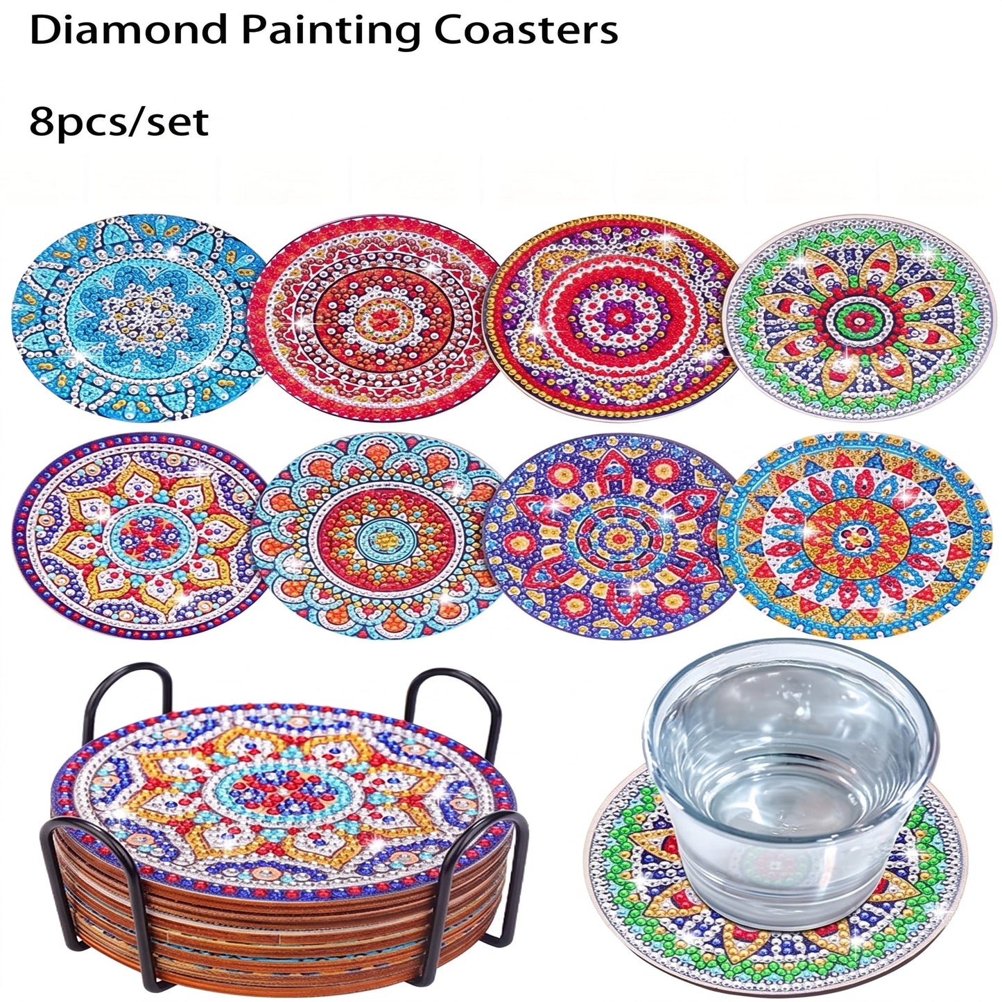 DIY Diamond Painting Mandala Coaster Kit