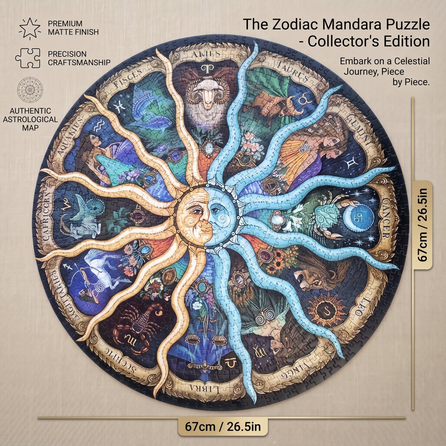 1000 Piece Round Astrology Puzzle